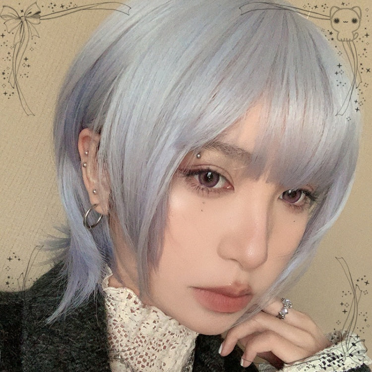 Dusty Blue Ouji Short Wig