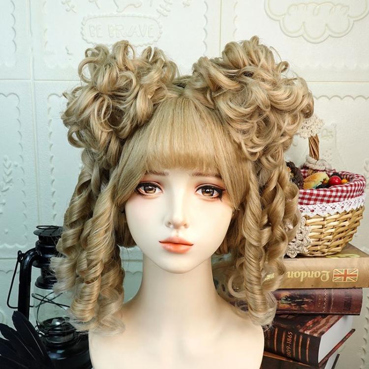Katie's Garden Flax Yellow Curly Lolita Hand-braided Wig