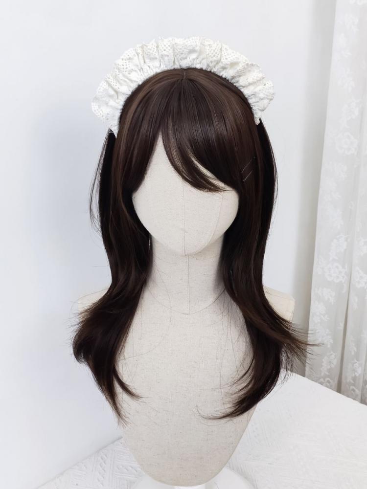 Dark Brown Long Lolita Synthetic Wig