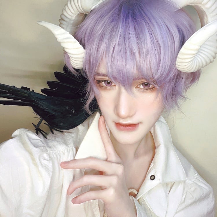 Ombre Hair Color Purple to Blue Ouji Short Wig