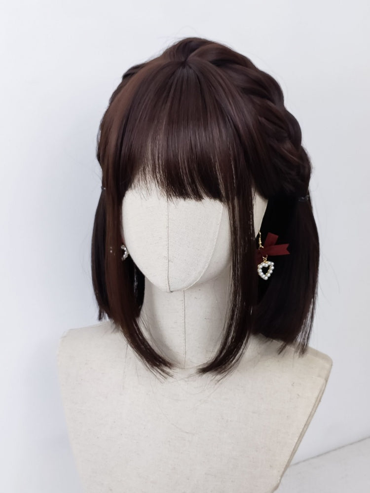 Dark Brown Shoulder Length Synthetic Wig