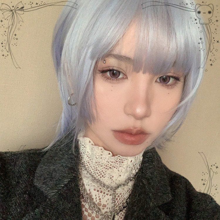 Dusty Blue Ouji Short Wig