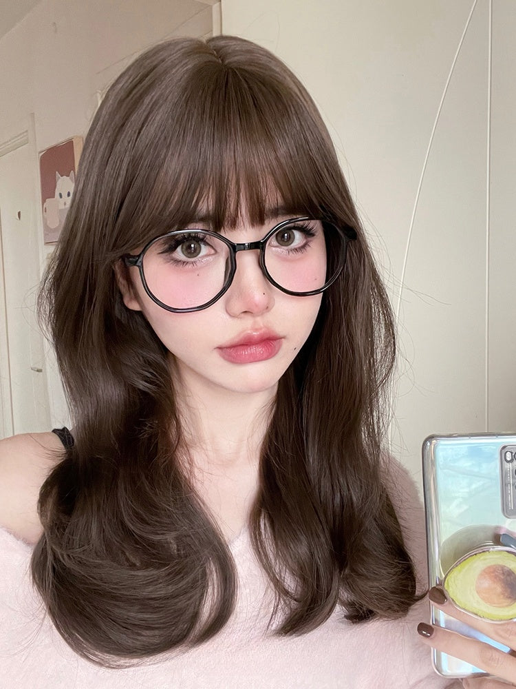 Wavy 55CM Brown Synthetic Wig