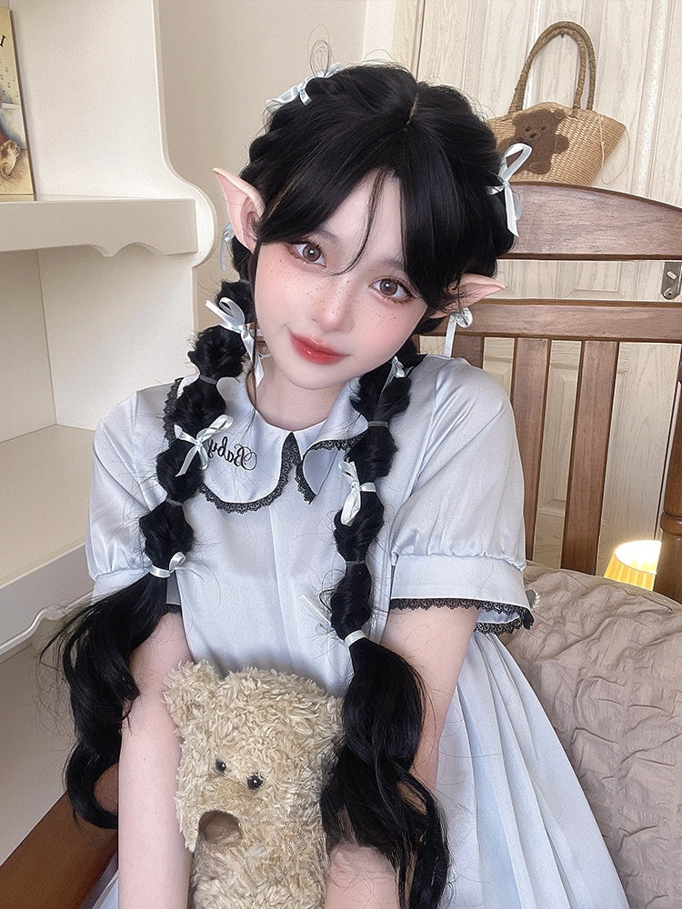 Wavy 75CM Black Synthetic Wig