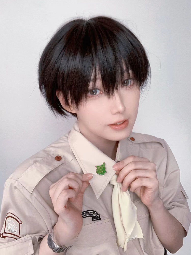 Straight Black Short Ouji Short Wig