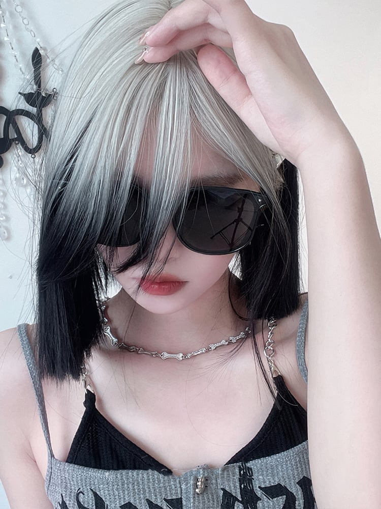 Straight Ombre Hair Color Short Synthetic Wig