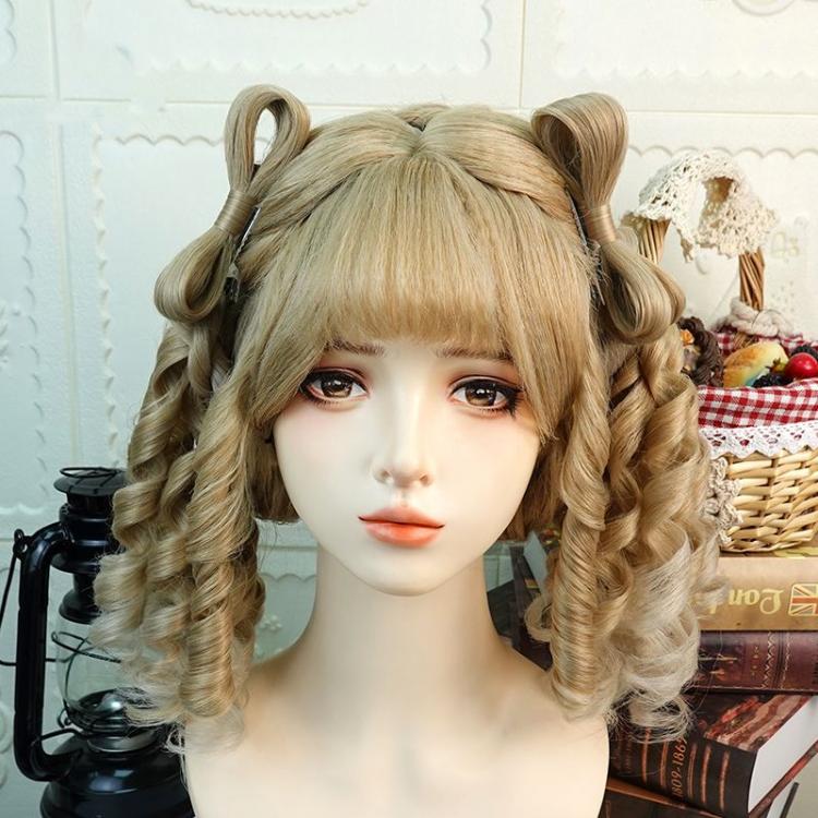 Katie's Garden Flax Yellow Curly Lolita Hand-braided Wig