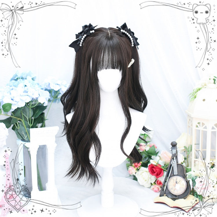 Dark Brown Long Wavy Synthetic Wig