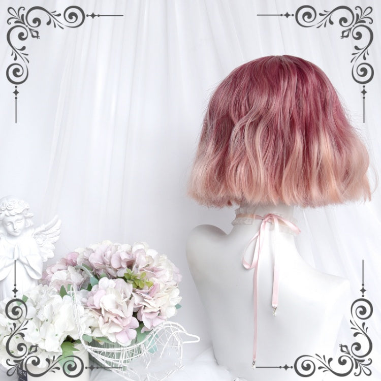 Berry Bubble Ombre Short Wig / Braids Wig Hairclips