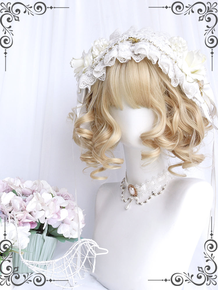 Jelly Bean Doll Gold Short Wavy Wig