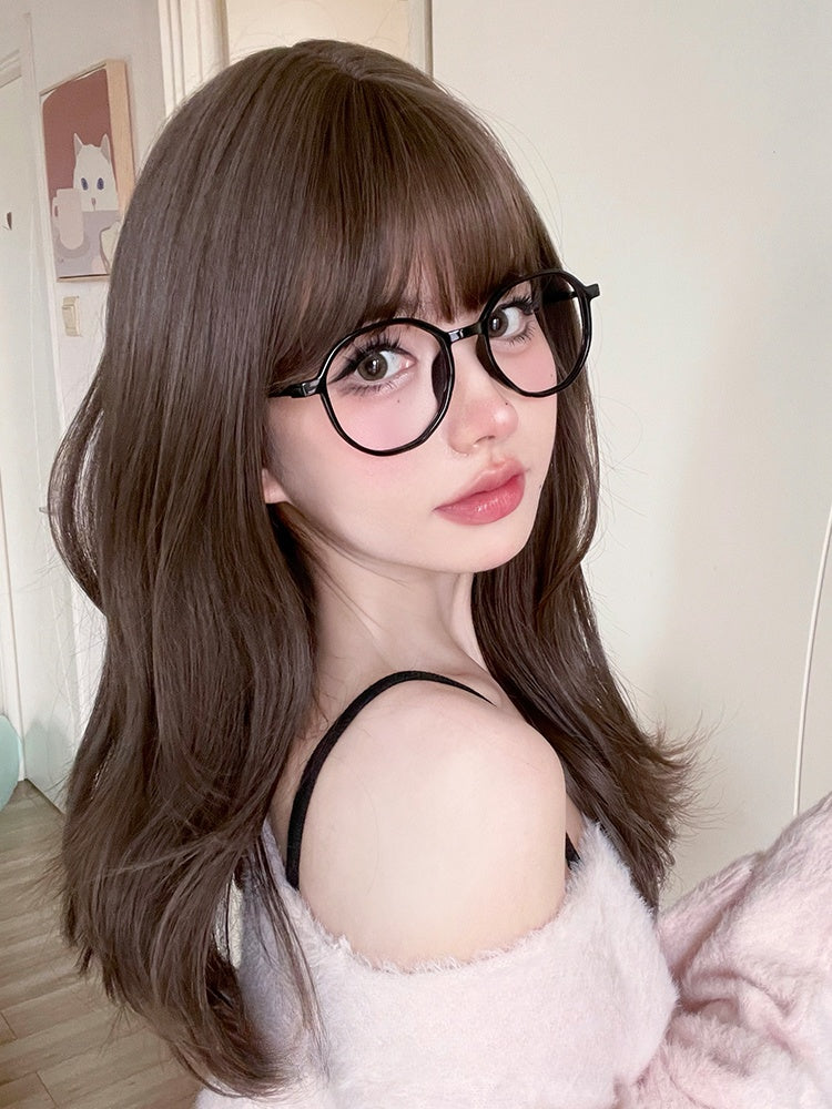 Wavy 55CM Brown Synthetic Wig