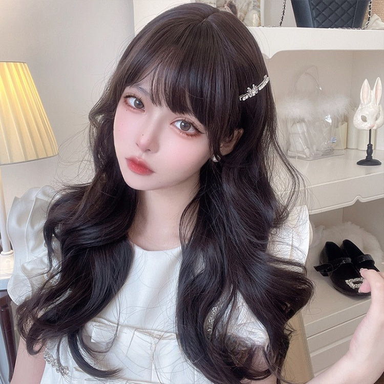 Wavy Dark Brown / Brown 60CM Synthetic Wig