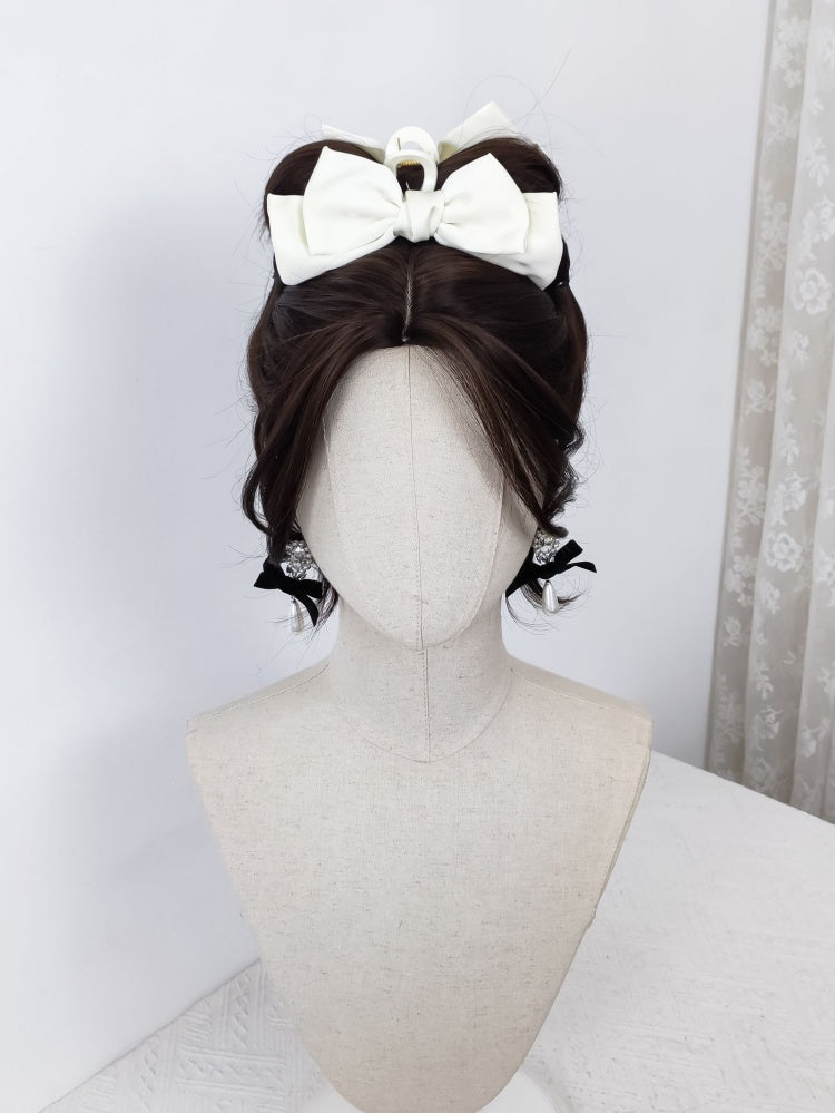 Boiled Water Sweetheart Dark Brown Wavy Long Lolita Synthetic Wig