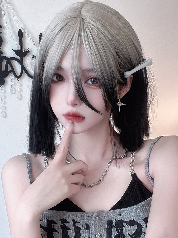 Straight Ombre Hair Color Short Synthetic Wig