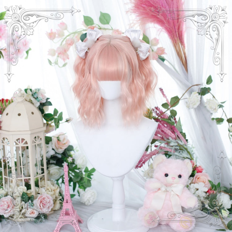Yao Lin Peach Pink 35CM Short Lolita Synthetic Wig