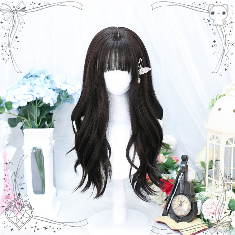 Dark Brown Long Wavy Synthetic Wig