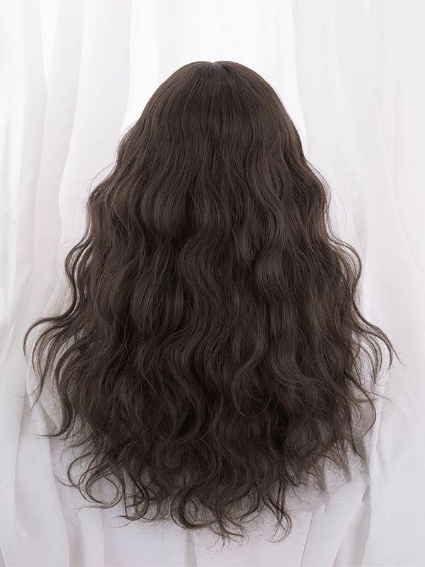 Brown Long Curly Synthetic Wig