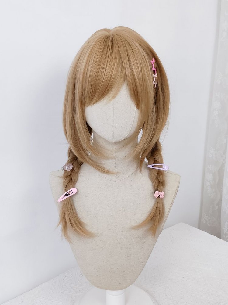 Gold Long Wavy Lolita Synthetic Wig