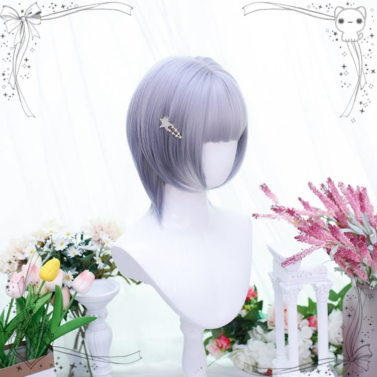 Dusty Blue Ouji Short Wig