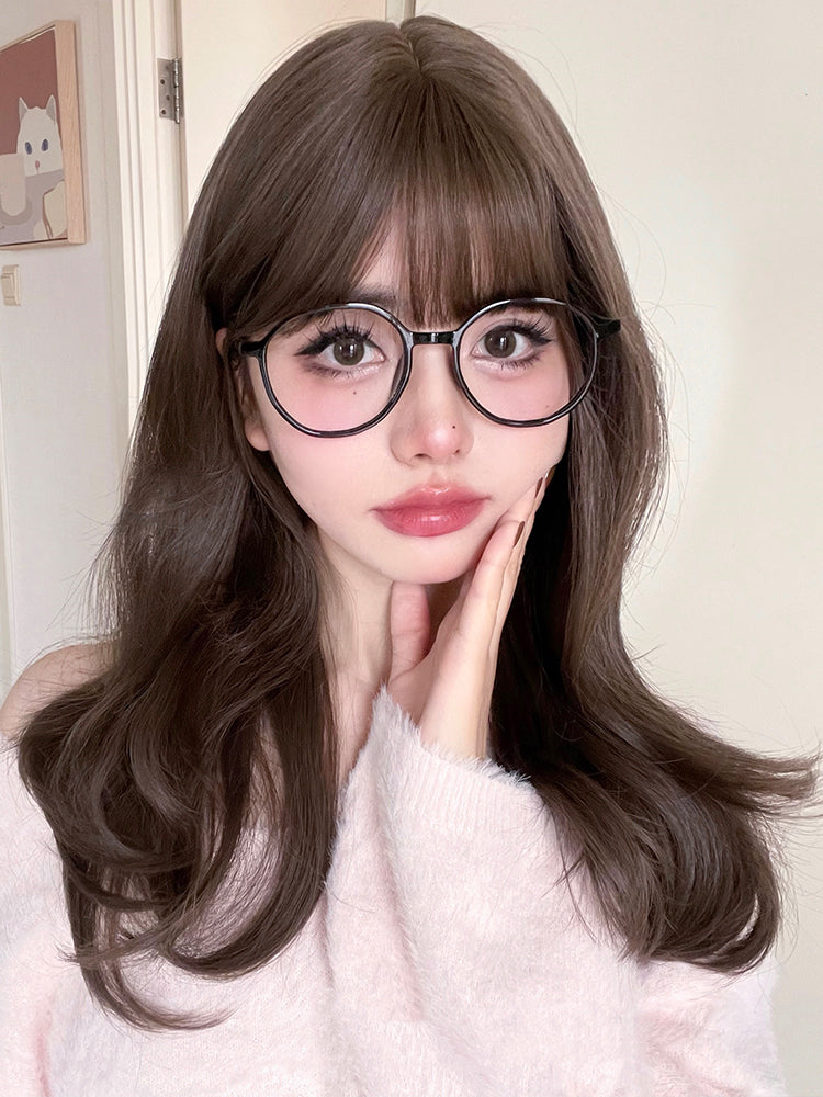 Wavy 55CM Brown Synthetic Wig