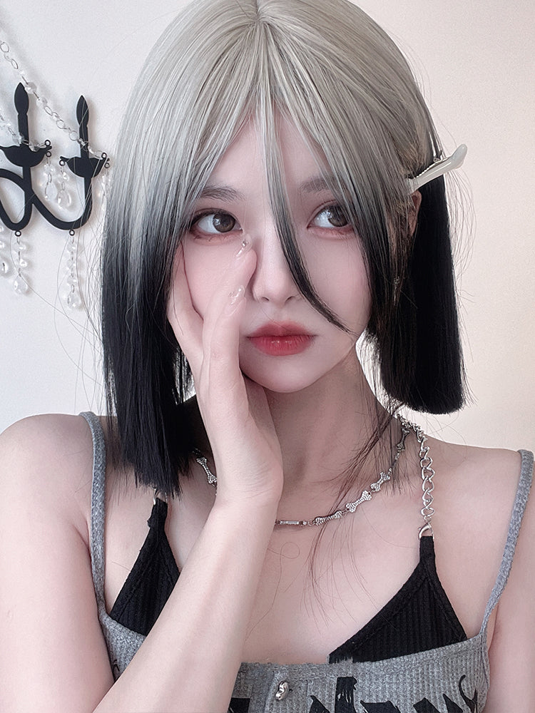 Straight Ombre Hair Color Short Synthetic Wig