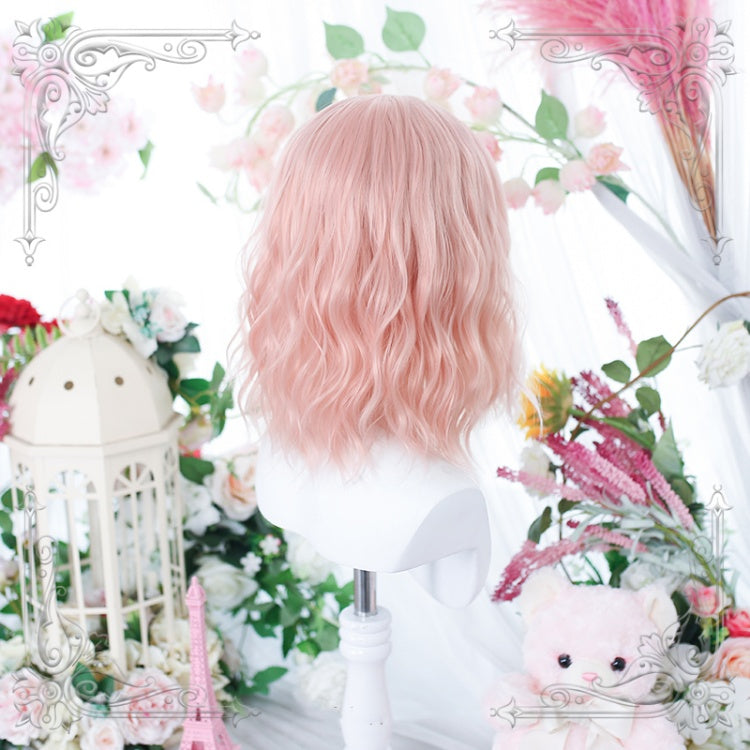 Yao Lin Peach Pink 35CM Short Lolita Synthetic Wig
