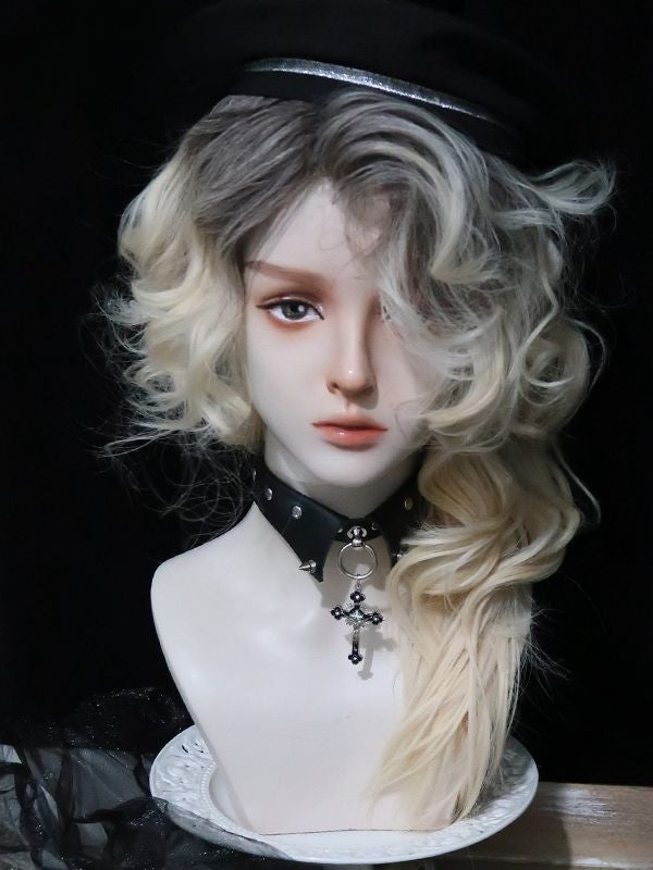 Blonde and Black Ombre Hair Color Ouji Style Wig