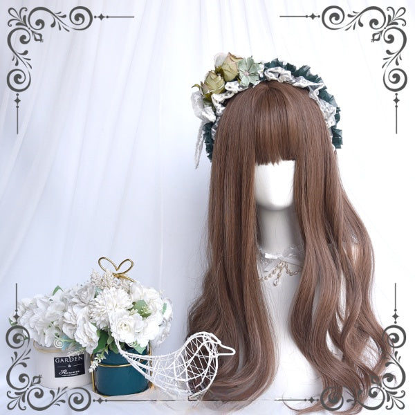 Honey Brown Daliy Waist Length Wavy Synthetic Wig