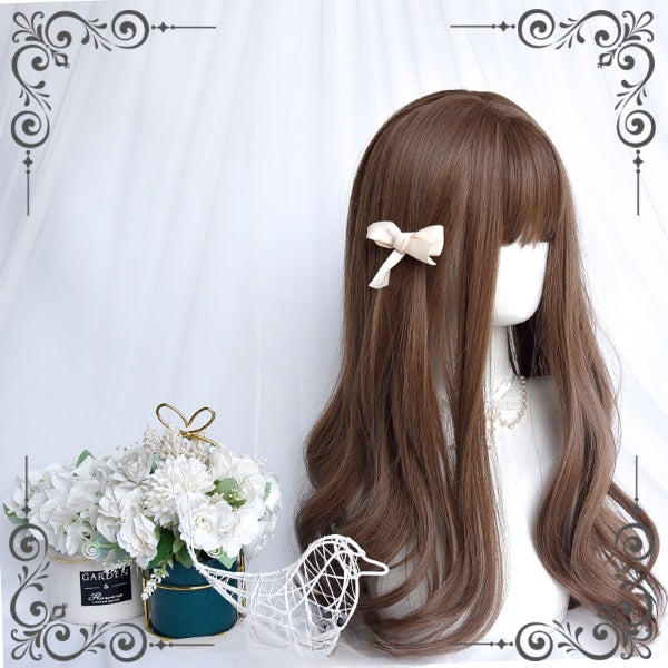 Honey Brown Daliy Waist Length Wavy Synthetic Wig
