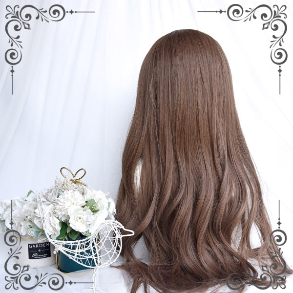 Honey Brown Daliy Waist Length Wavy Synthetic Wig