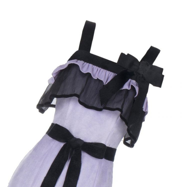 Flower Vine Black and Purple Mermaid Skirt Lolita JSK+Shawl Set